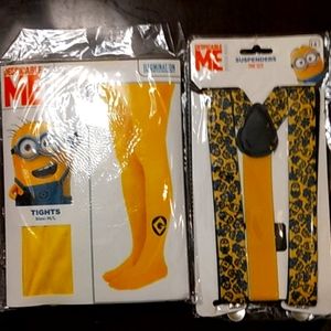 Despicable Me Costume Stockings and Suspenders....Perfect for Costume